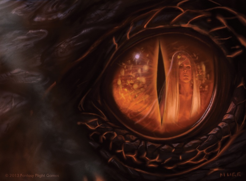 Daenerys vê seu reflexo no olho de Drogon