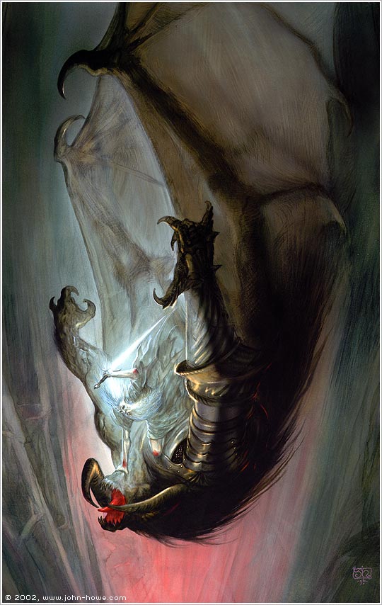 Gandalf cai com o Balrog em Khazad-Dûm