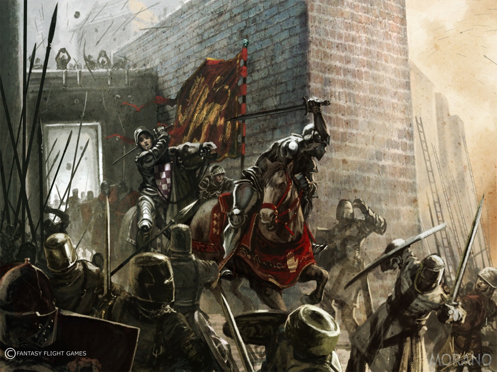 Defenders of King's Landing, por Tomasz Jedruszek. © Fantasy Flight Games.