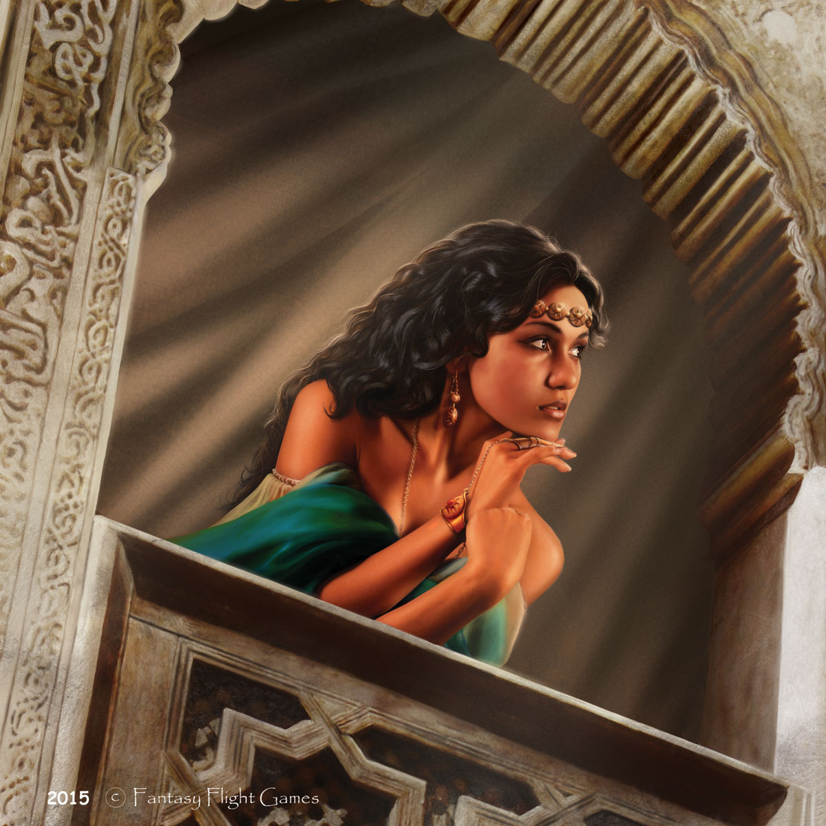 Arianne Martell, por Tiziano Baracchi. Copyright, 2015, Fantasy Flight Games.