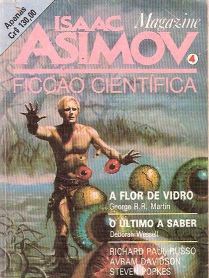 Capa de Asimov Ficção Científica, com A Flor de Vidro